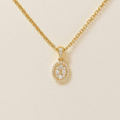 Collar Diamantesta en Oro Amarillo 18K con Diamantes