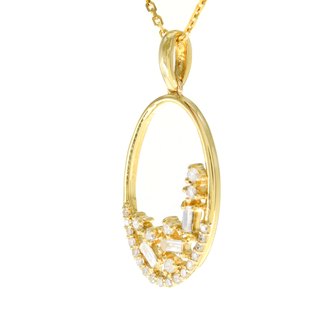 Collar Gema en Oro Amarillo 18K con Diamantes