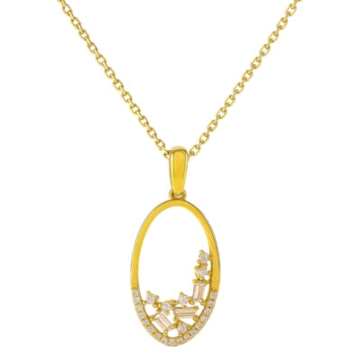 Collar Diamantesta Gema en Oro Amarillo 18K con Diamantes