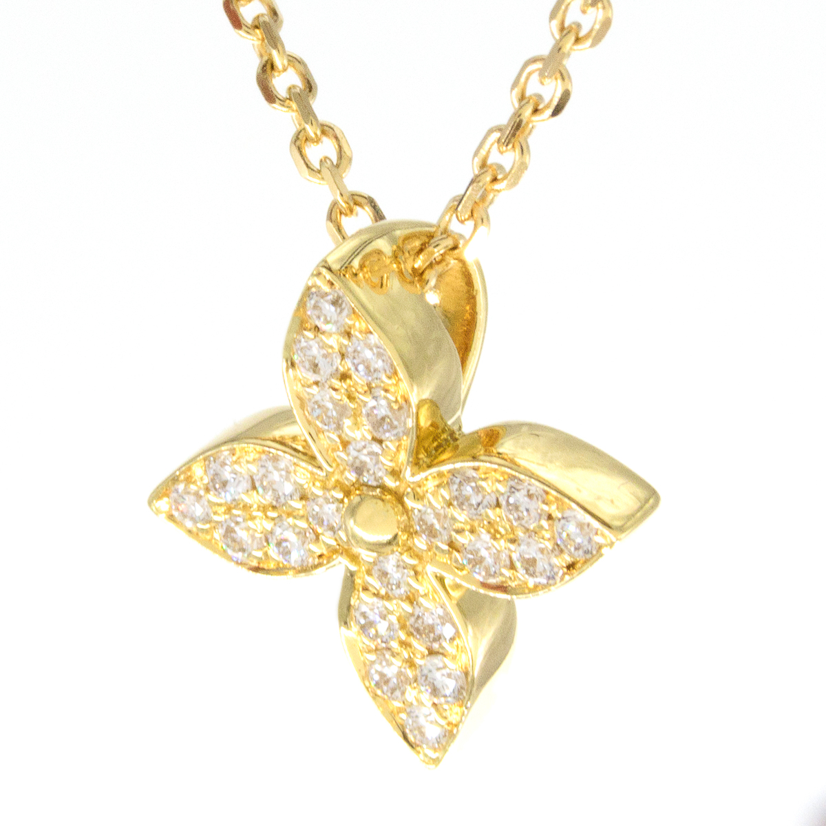 Collar Trébol en Oro Amarillo 18K con Diamantes