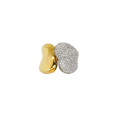 Sortija Khuyay Doble Corazón en Oro Amarillo 18K con Diamantes