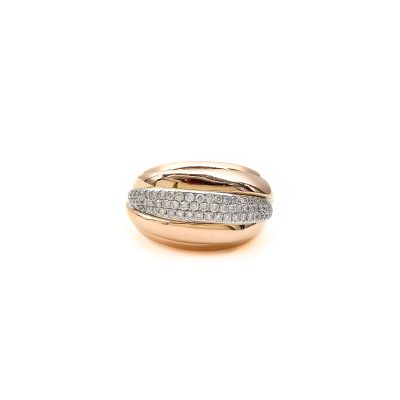 Sortija Diamantesta Hatum en Oro Rosa 18K con Diamantes