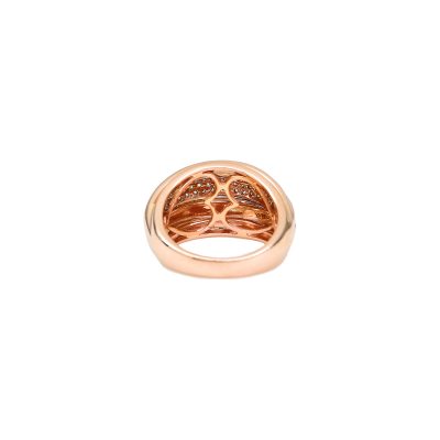 Sortija Diamantesta Hatum en Oro Rosa 18K con Diamantes