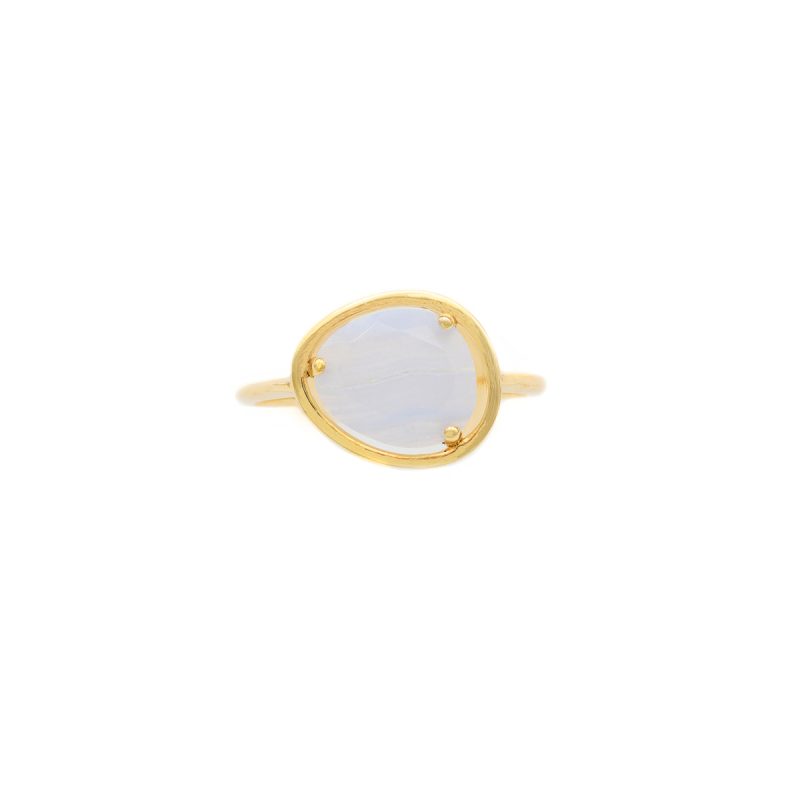 Sortija Biru Killa de Piedra Luna en Oro Amarillo 18K