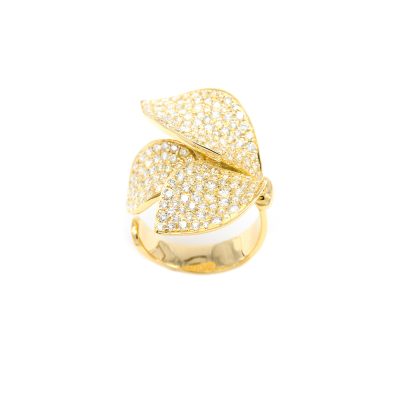 Sortija Tika en Oro Amarillo 18K con Diamantes