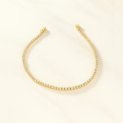 Pulsera Diamantesta Tennis  en Oro Amarillo 18K