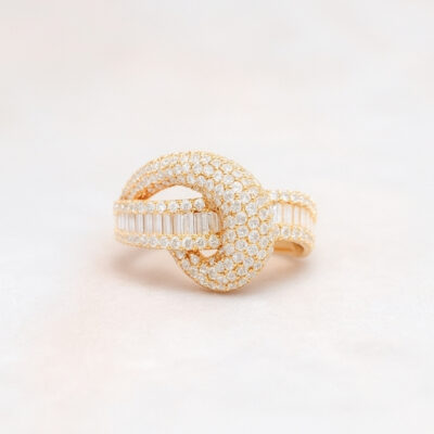 Sortija Diamantesta en Oro Rosa 18K con Diamantes