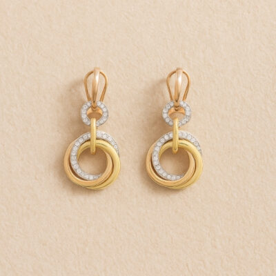 Argollas Diamantesta en Oro Amarillo y Oro Rosa 18K con Diamantes