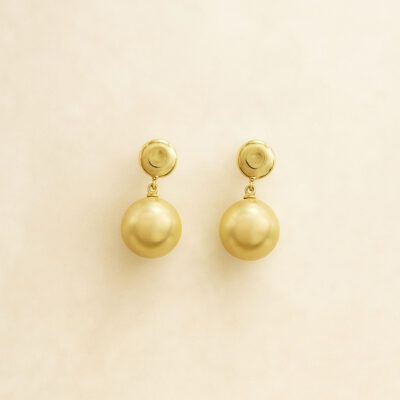 Aretes Love Pearls en Oro Amarillo 18k