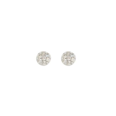 Aretes en Oro Blanco 18k con Brillantes