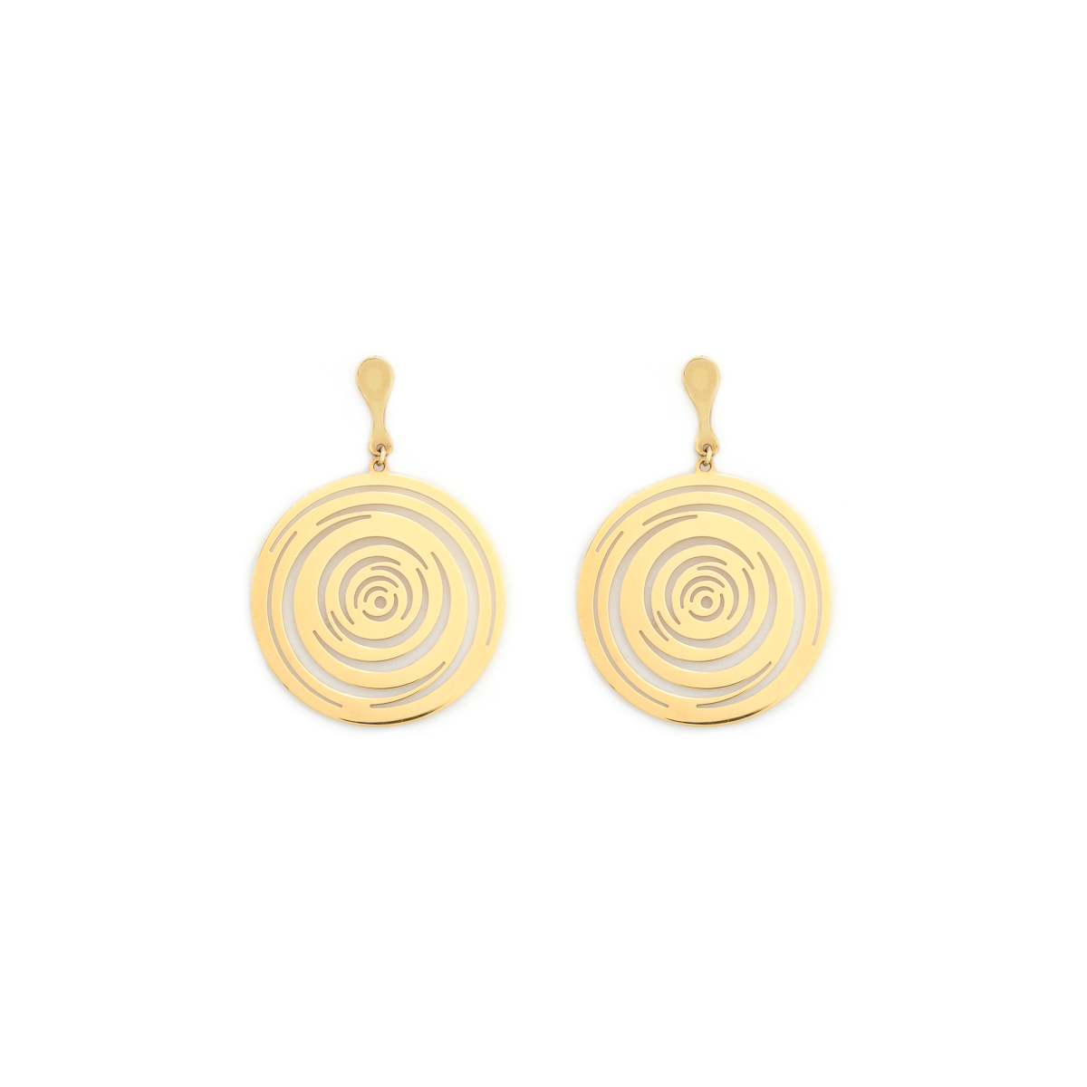 Aretes Redondos en Oro Amarillo 18k