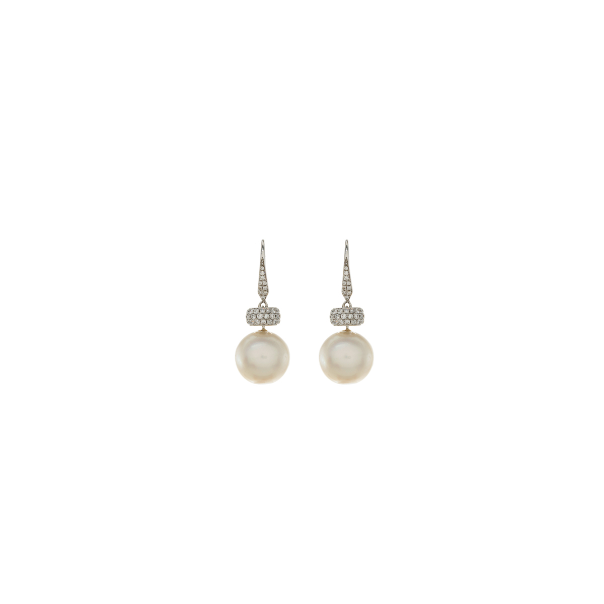 Aretes Love Pearls South Sea en Oro Blanco 18k