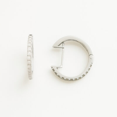 Argollas Diamantesta en Oro Blanco 18k con Diamantes