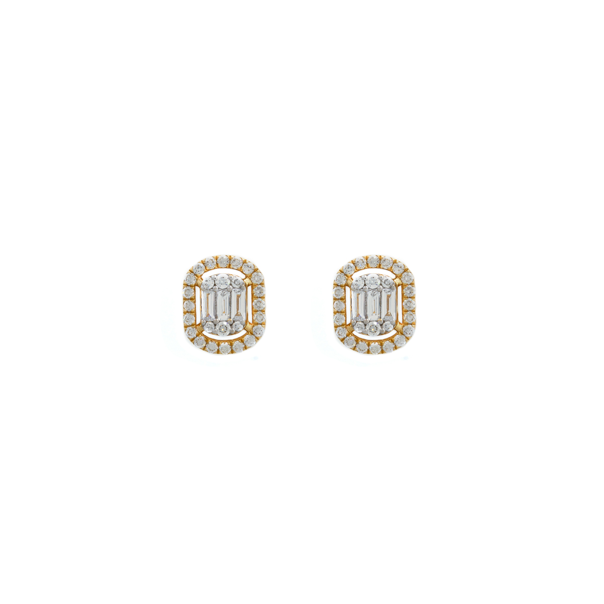 Aretes Diamantesta en Oro Amarillo 18k con Brillantes