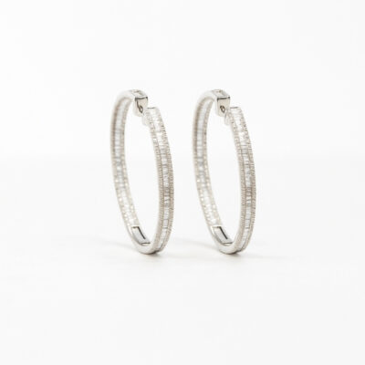 Argollas Diamantesta en Oro Blanco 18k con Diamantes