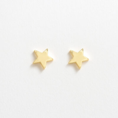 Aretes 18K Estrella en Oro Amarillo