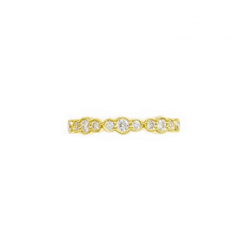 Sortija Riviere en Oro Amarillo 18K con Diamantes