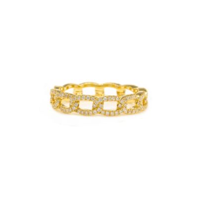 Churumbela Diamantesta Eslabones en Oro Amarillo 18K con Diamantes