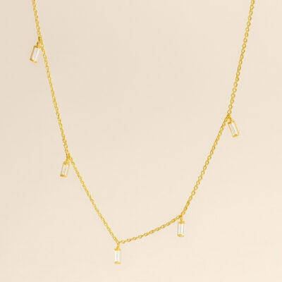 Collar Diamantesta Corina en Oro Amarillo 18K con Diamantes