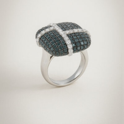 Sortija Diamantesta Hypnotique en Oro Blanco 18K con Diamantes