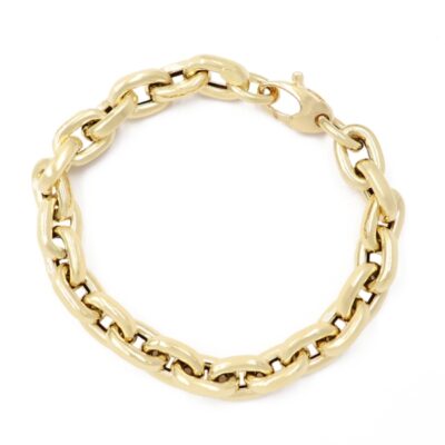 Pulsera 18K Eslabón Ovalado en Oro Amarillo 18K
