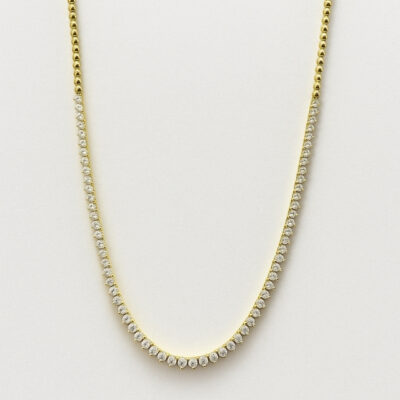 Collar Diamantesta Tennis Oro Amarillo 18k con Diamantes