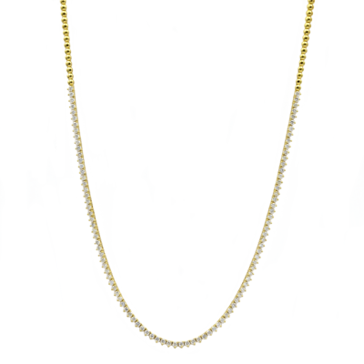 Collar Diamantesta Tennis Oro Amarillo 18k con Diamantes