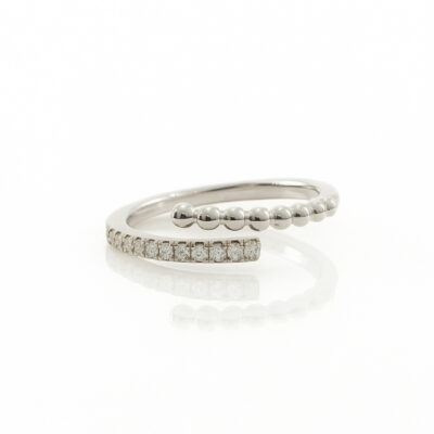 Sortija Riviere Diamantesta en Oro Blanco 18k con Diamantes