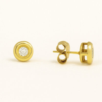 Solitario Diamantesta al Bicel en Oro Amarillo 18k