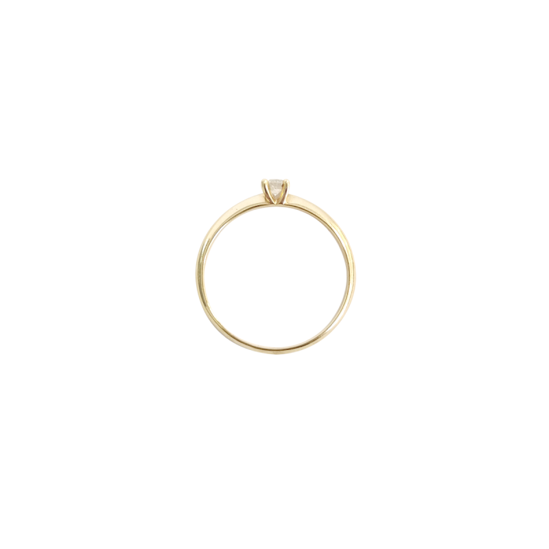 Anillo de compromiso solitario en Oro Amarillo 18K con Diamante