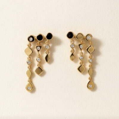 Climber drops con brillantes y oro amarillo 18K