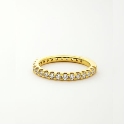 Sortija riviere en oro amarillo 18K