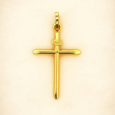 Dije modelo de Cruz INRI en Oro Amarillo 18k.