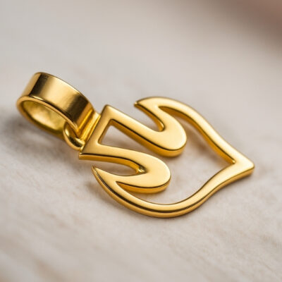 Dije silueta de Espíritu Santo en Oro Amarillo 18k