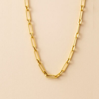 Collar paperclip en  oro amarillo 18K