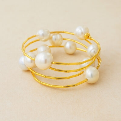 Pulsera de Perlas South Sea 10mm varias vueltas en oro amarillo18K