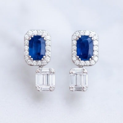 Doble Biru Zafiro en Oro Blanco de 18K.