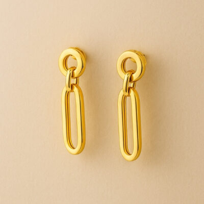 Pendiente Argolla en Oro Amarillo de 18K.