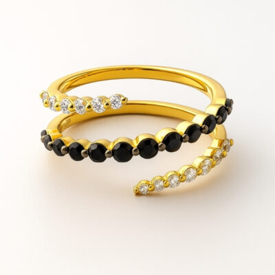 Lines de Diamantes en Oro Amarillo 18K.