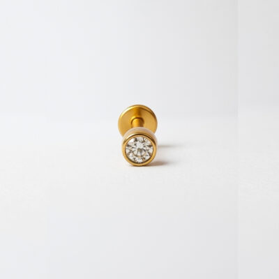 Piercing  Bisel con Brillante en Oro Amarillo 18K.
