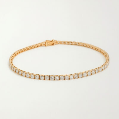 Pulsera Tennis con  Brillantes en Oro Amarillo 18K.