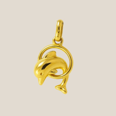 Dije Delfines en Oro Amarillo 18K.