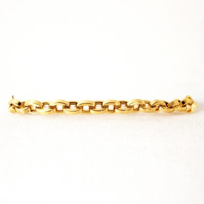 Pulsera  de eslabones ovalados en Oro Amarillo 18k