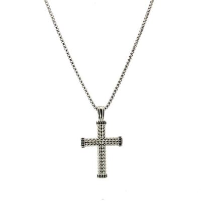 Cadena con Cruz Entorchada en Plata 925