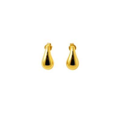 Aretes gota en Plata 925 bañados.