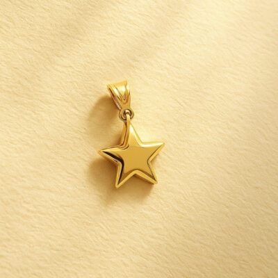Dije de Estrella en Oro Amarillo 18k