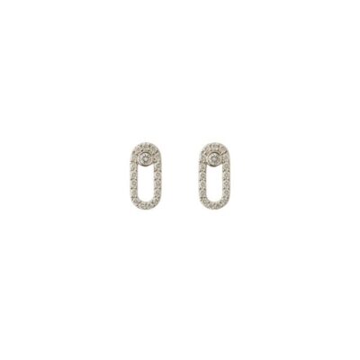 Aretes pequeños de Circón en Plata 925