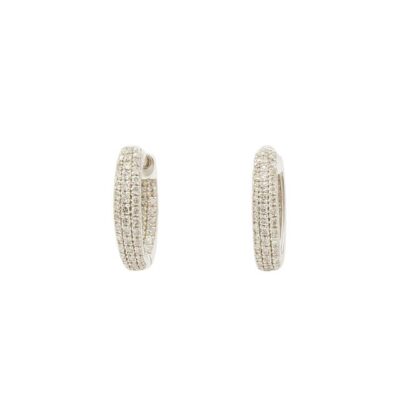 Argollas con circones en Plata 925