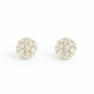 Aretes Diamantesta Roseta en Oro Blanco 18k con Brillantes