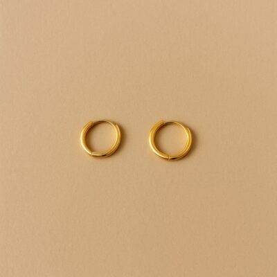 Argollas pequeñas en Oro Amarillo 18k